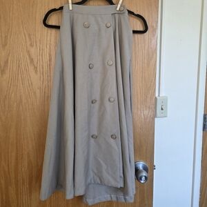 CLEARANCE Elegant Beige Buttoned Women's Skirt